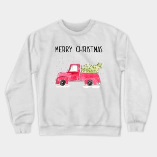 Red Christmas Truck Crewneck Sweatshirt